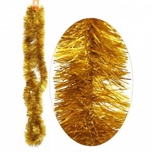 Мишура 195 х 9 см сатин+ металл цвет золотой HS 42-5