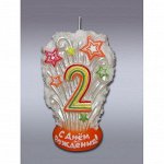 Тортовая мигающая свеча Салют цифра