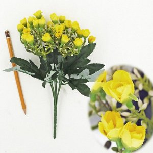 Букет розы мелкой 32 см цвет желтый