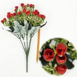 Букет розы мелкой 32 см цвет красный