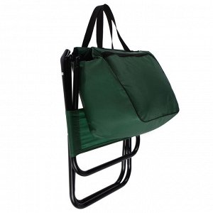 УЦЕНКА Стул туристический с сумкой, до 60 кг, размер 35 х 26 х 60 см, цвет зелёный