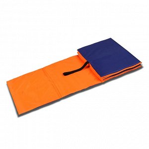 Коврик гимнастический детский 150 * 50 см, толщина 7 мм, цвет оранжевый/синий
