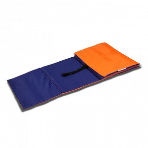 Коврик гимнастический детский 150 * 50 см, толщина 7 мм, цвет оранжевый/синий