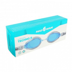 Очки для плавания Techno II, M0428 04 0 04W, серебряный/синий