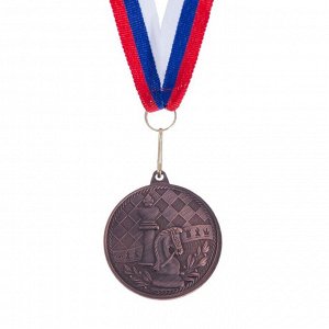 Медаль тематическая «Шахматы», бронза, d=4 см