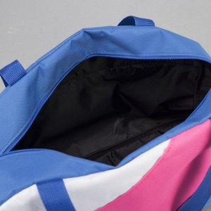 Сумка спортивная, отдел на молнии, наружный карман, цвет голубой/розовый/белый