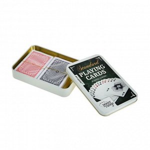 Карты игральные пластиковые "Poker range", 2 колоды по 54 шт, 25мкр, 8.8х5.7 см