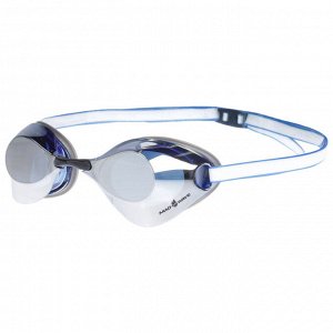 Очки для плавания стартовые Turbo Racer II Mirror, M0458 07 0 03W, цвет голубой