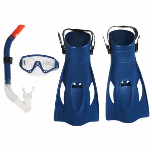 Набор для плавания Meridian, для взрослых, маска, ласты, трубка, от 14 лет, размер 41-46, цвет МИКС, 25020 Bestway