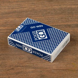 Игральные карты "PokerGo" для покера, 54 шт. в колоде, синяя рубашка, jumbo index