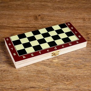 Настольная игра 3 в 1 "Карнал": нарды, шахматы, шашки, 20.5 х 20.5 см, микс