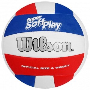 Мяч волейбольный Wilson Super Soft Play, WTH90219XB, размер 5, PVC, машинная сшивка