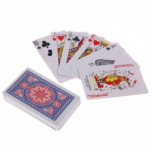 Карты игральные пластиковые "Casino", 54 шт, 8.8 х 5.8 см, 28 мкр, микс