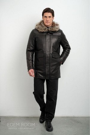 кожаная куртка - дублёнка на меху