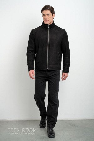 короткая куртка - дублёнка из замши