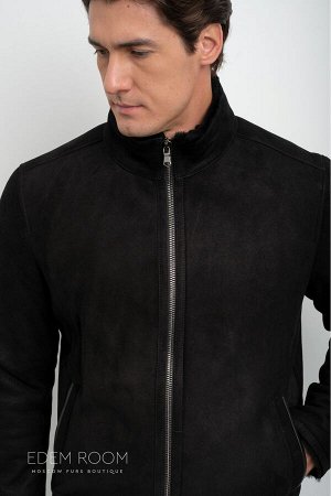 короткая куртка - дублёнка из замши