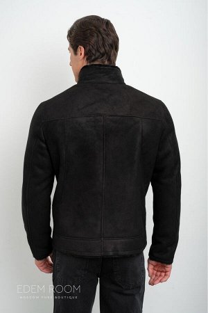 короткая куртка - дублёнка из замши