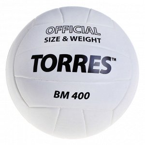 Мяч волейбольный Torres BM400, V30015, размер 5, TPU, бутиловая камера