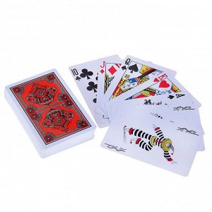 Карты игральные пластиковые "Poker range", 54 шт, 28 мкм, 8.8 х 5.8 см, микс
