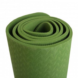 Коврик для йоги 183 ? 61 ? 0,6 см, цвет зелёный