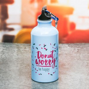 Бутылка для воды "Donut worry", 400 мл