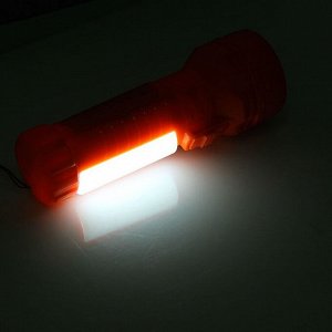 Фонарь ручной "Колор", 2 типа освещения, 3 АА, 8 LED, 2 режима, микс, 5.5х5.5х16 см