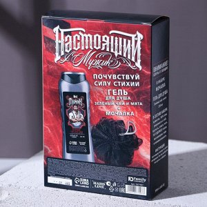 Подарочный набор «Сила и честь», гель для душа 250 мл, аромат ледяная свежесть, мочалка