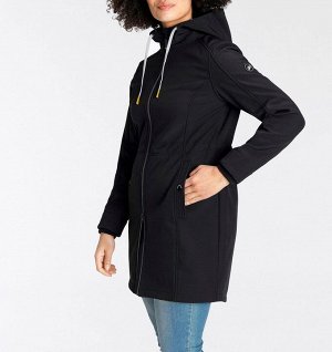Парка с капюшоном, черная
