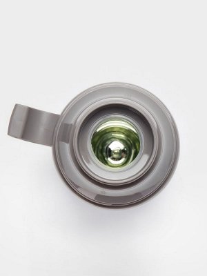 Термос 1 л, 11x31 см, со стеклянной колбой, пластик, жёлтый