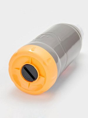 Термос 1 л, 11x31 см, со стеклянной колбой, пластик, жёлтый