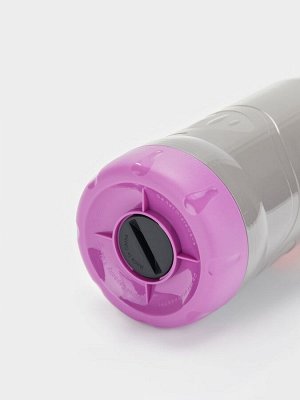 Термос 1 л, 11x31 см, со стеклянной колбой, пластик, фиолетовый