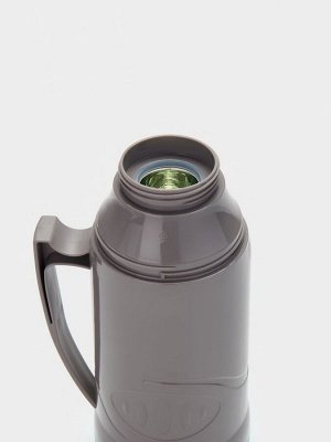 Термос 1 л, 11x31 см, со стеклянной колбой, пластик, голубой