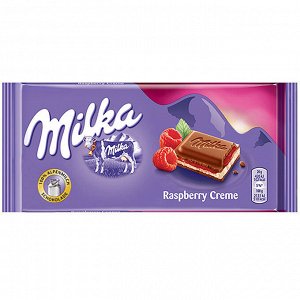 Шоколад Milka Raspberry Cream 100g