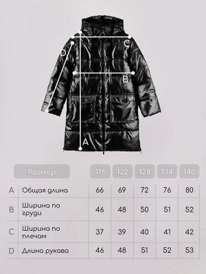 Пальто зимнее для девочки Amarobaby FANCY, черный