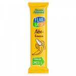 Льняной батончик FLAX с бананом, Компас, Здоровья, 30 гр