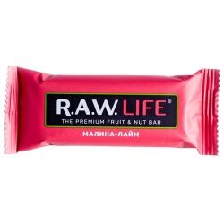 Батончик R.A.W. LIFE "Малина-лайм", 47 гр