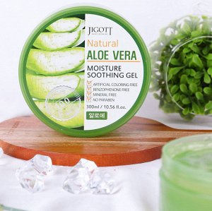 Jigott Natural Aloe Vera Moisture Soothing Gel/ Natural Увлажняющий успокаивающий гель с алоэ вера