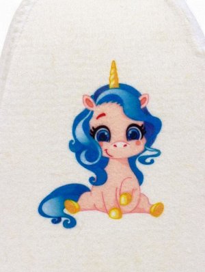 Шапка для бани и сауны «Единорог», шерсть, полиэфир, детская, «Банная забава»