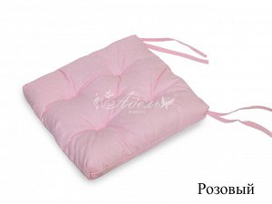 Набор подушек для стула Адель цв.розовый, 45*45см 2шт, бязь, файбер