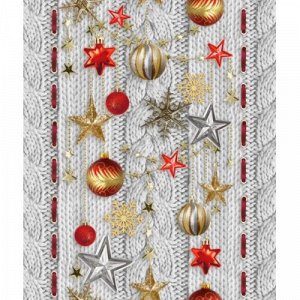 Салфетка-дорожка на стол хлопковая Новогодняя звезда