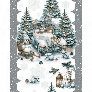 Салфетка-дорожка на стол хлопковая Веселый Новый год