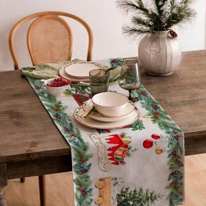 Салфетка-дорожка на стол хлопковая У камина