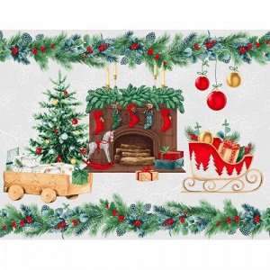 Салфетка-дорожка на стол хлопковая У камина
