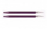 47527 Knit Pro Спицы съемные &quot;Zing&quot; 6мм для длины тросика 20см, алюминий, фиолетовый бархат, 2шт