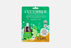 Тканевая маска для лица с экстрактом Огурца/Cucumber Ultra Hydrating Essence Mask, Ekel, 25 г