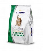 Sirius Индейка с ягодами сухой корм для кошек 1,5 кг