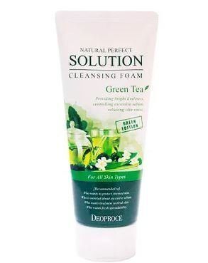 769614 DEOPROCE NATURAL PERFECT SOLUTION CLEANSING FOAM Пенка для умывания "Зеленый чай"