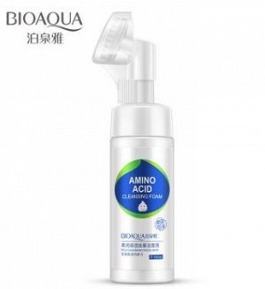BIOAQUA массажная мусс-пенка для умывания лица с аминокислотами и щеточкой, 150 мл (Срок годности 04.2026)