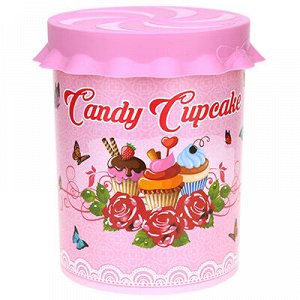 Контейнер для продуктов пластмассовый "Candy №2" 0,8л, д12см, h13см, розовый (Россия)
