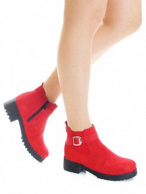 Полусапоги Страна производитель: Турция
Вид обуви: Полусапоги
Размер женской обуви x: 36
Полнота обуви: Тип «F» или «Fx»
Цвет: Красный
Материал верха: Замша
Материал подкладки: Байка
Форма мыска/носка